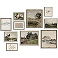 Vintage Posters for Room Aesthetic Pictures,Vintage Wall Art for Living Room, Western Wall Decor Eclectic Rustic Botanical Wall Art,Moody Farmhouse Flower Cottagecor Decor Dark Landscape Gallery Art