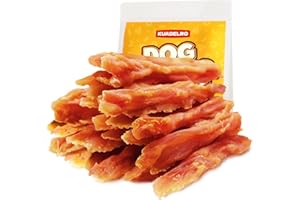 KUADELRO Chicken Jerky Dog Treats, Real Chicken Strips Dog Training Treats Soft Rawhide-Free Chews Healthy Snacks for Small Medium Large Breed 10.54oz