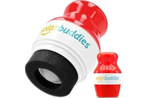 Solar Buddies Sunscreen Applicator - Single Red - Refillable Roll on Sponge Sunscreen, Suncream & Lotion Applicator For Kids, Adults & Families - Holds 3.4fl oz, Perfect Size for Travel