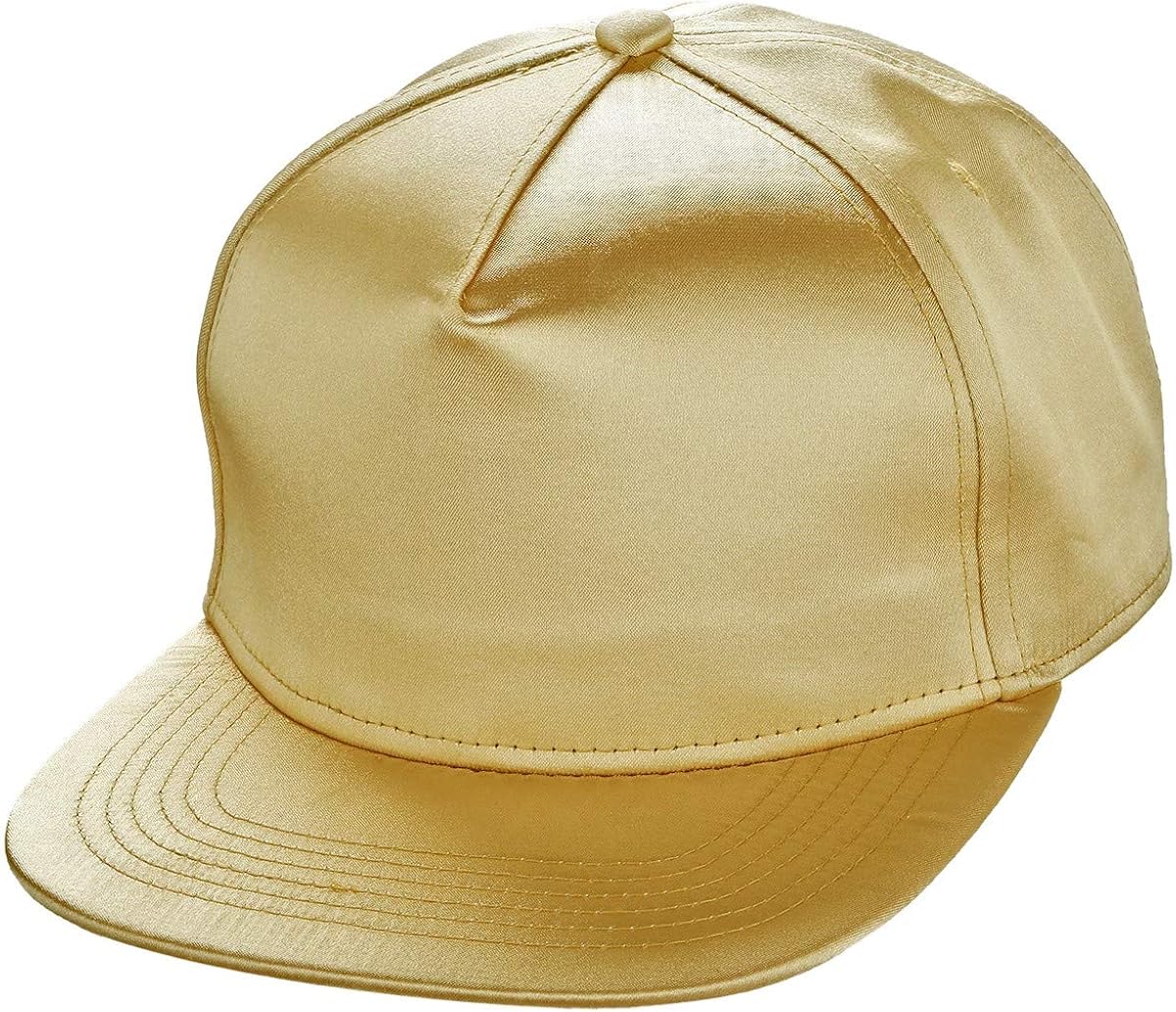 Samtree Unisex Snapback Hats,Adjustable Hip Hop Flat Brim Baseball Cap (01-Gold): Clothing