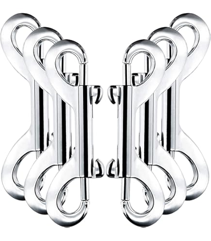 12 Pieces Double Ended Bolt Snaps Hook Zinc Alloy Double Trigger Clips Home Pet Accessory For Linking Dog Leash Collar Leash Key Chain Horse Tack Pet Sling Feed Buckets 4 7 Inch