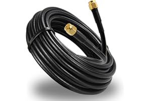 Boobrie BMR200 Upgraded SMA Male to SMA Male Cable 16.4ft LMR200 Equivalent SMA Extension Coaxial Cable 50 Ohm Ultra Low Loss for WiFi, 4G/5G LTE, GPS, RF Radio, Better Than RG5