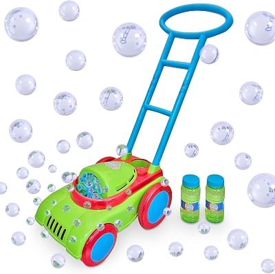 Bubble Mania Bubble Lawn Mower Toy Friction Power No Batteries Required