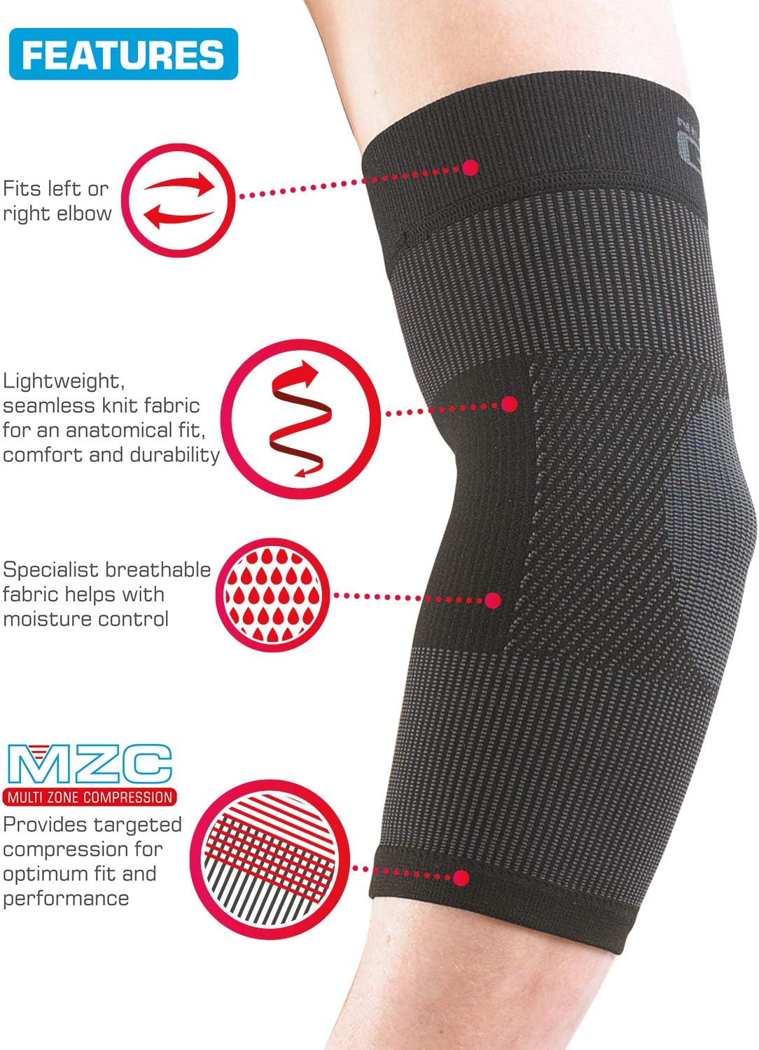 Neo-G Elbow Support for Tendonitis Joint Pain, Tennis, Golf, Sports, Tennis Elbow Brace Arm Support - Image 4