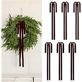 Velvet Christmas Bows 23.2x15.7 Inch Large Vintage Christmas Tree Bow Ornaments for Wreath, Garland, Swag, Staircase, Fireplace, Door (6, Wine Red)