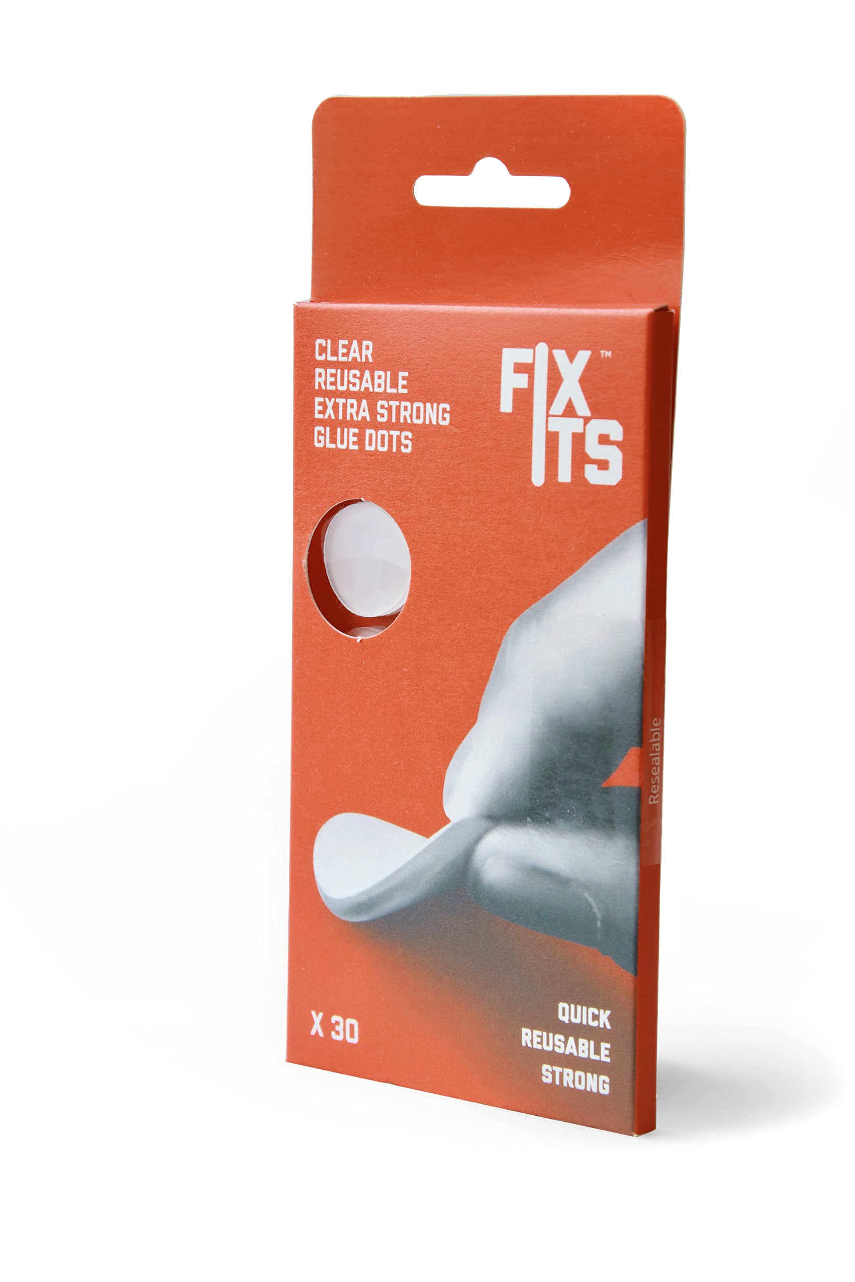 FixIts Heavy Duty Double Sided Sticky Dots - Multi-Purpose Fixing Tape - Endlessly Reusable - Strong Mounting Tape - Holds Up To 1kg - For Posters, Photos, Carpet - DIY Essential - 5m Roll