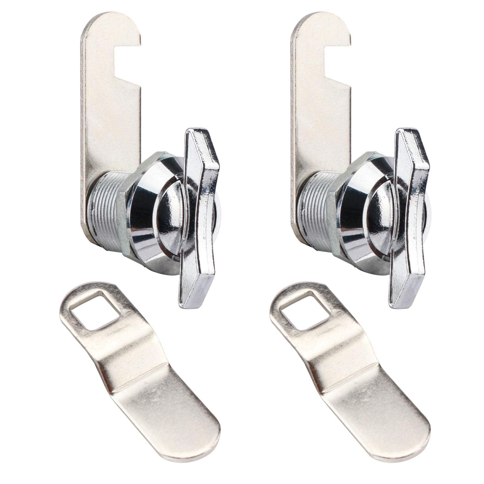 2 Pack Thumb Operated Offset Cam Lock, RV Compartment Latch,Non-Locking Cam Lock for RV Compartment Storage Door, Cabinets, Drawers(Size:S)