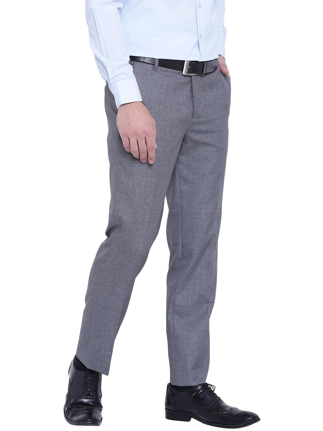 d52 men's grey formal trousers