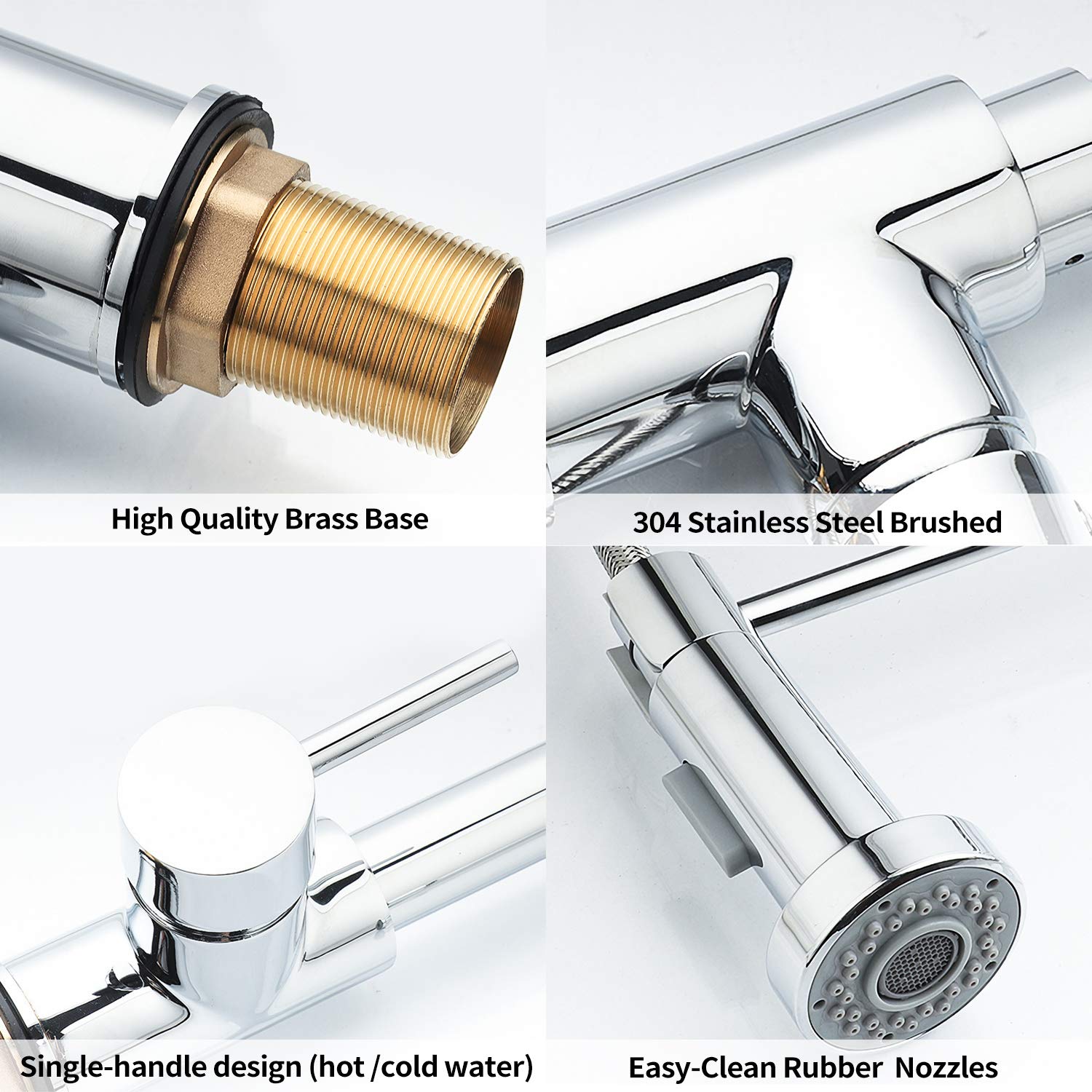 Moderno Grifo De Cocina Grifo De Cocina Profesional 360 deg Giratorio