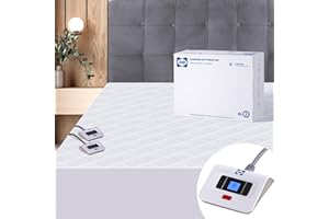 Sealy Heated Mattress Pad King Size 78x80 Inch | Luxury Quilted Waterproof Electric Mattress Cover with 10 Heat Setting Dual Controller & 1-12 Hours Auto Shut Off | Fit Up to 17" Deep Pocket