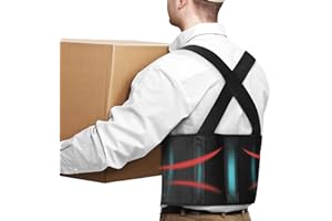 Back Brace for Men & Women, Adjustable Lower Back Support Belt with Suspenders for Back Pain Relief, Moving Construction Ware