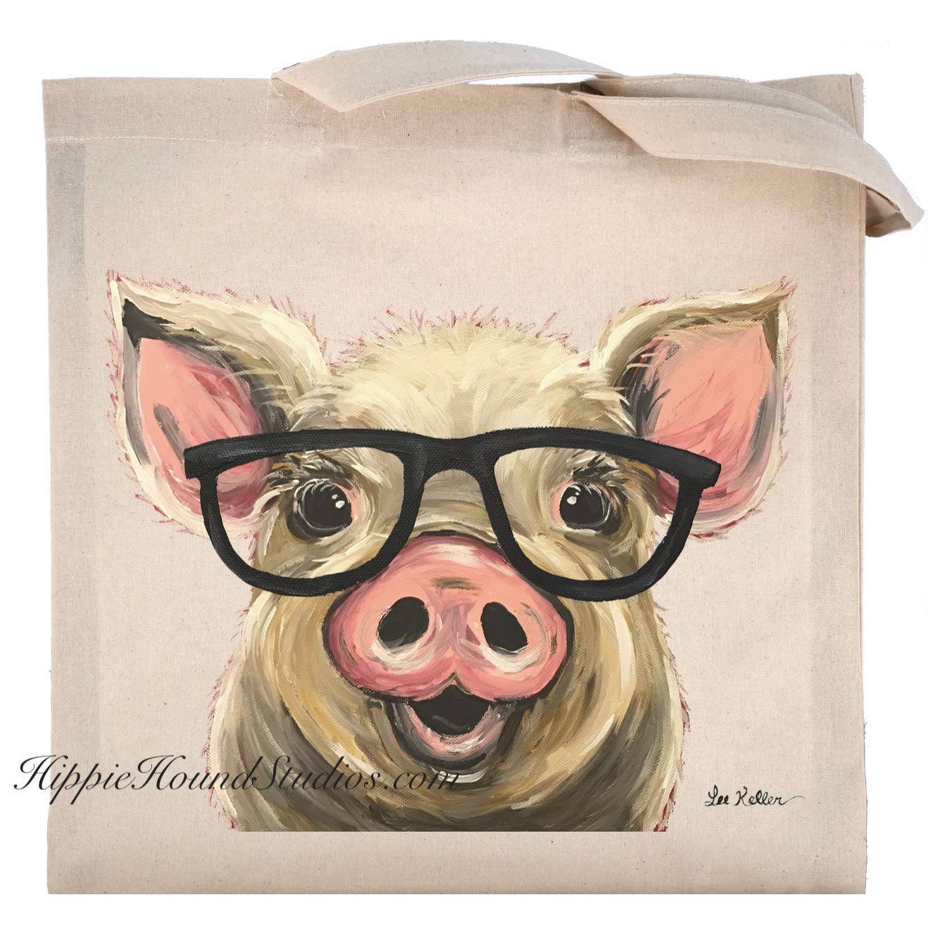 pig with glasses