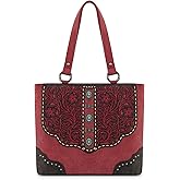 Montana West Western Tote Bag for Women Embroidered Shoulder Bag Tooled Purse