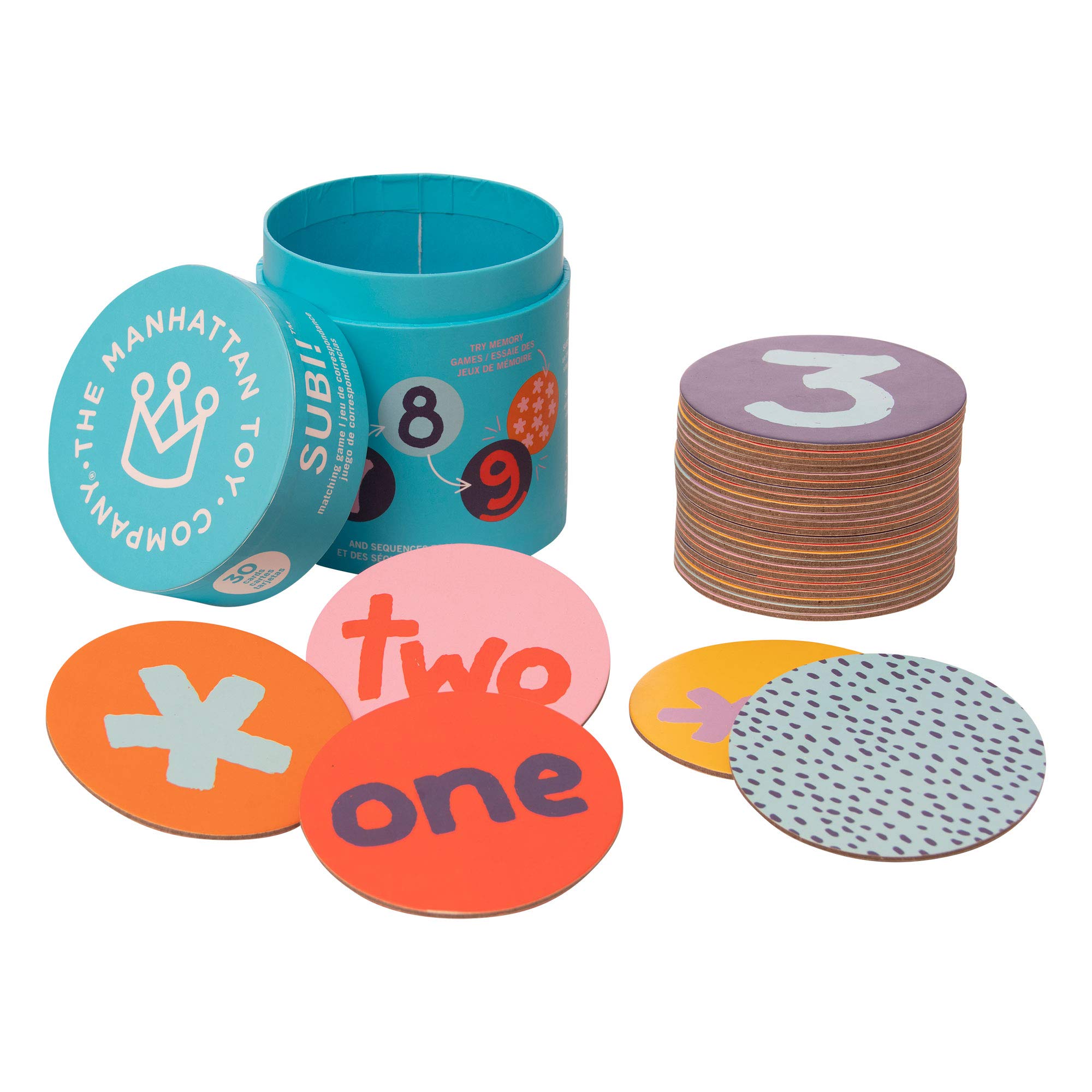 Manhattan Toy Subi 30 Piece Early Number Learning Basic Math Skill Puzzles and Matching Game