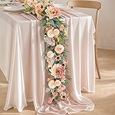 Spring Garland 6FT Hydrangea Flower Garland Faux Greenery Leaf Vine Garlands for Decoration for Spring Indoor Outdoor Garden Farmhouse Porch Wall Wedding Room Home Decor (Pink)