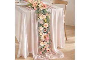 LZNPA Spring Garland 6FT Hydrangea Flower Garland Faux Greenery Garland Leaf Vine Garland Garlands for Decoration for Spring Indoor Outdoor Garden Farmhouse Porch Wall Wedding Room Home Decor (Pink)