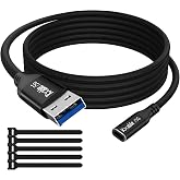 USB C Female to USB Male Adapter 3FT, USB to USB Type-C Cable, 5Gbps Data | Double-Sided Type-C, 5V 3A, Compatible with Laptop, PC, Card Reader, Power Bank, U Disk, Charger, Phone, with 5 Cable Ties