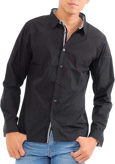 Amazon スペイド Spade シャツ メンズ ブロード チェック テープ Yシャツ カッターシャツ 長袖 E5 シャツ 通販