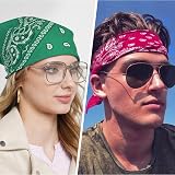 Aomig Bandana Head Scarf Men Women Paisley Print Multi Purpose Headwear Dark view 7