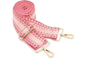 ZOOEASS Wide Shoulder Strap Adjustable Replacement Belt Guitar Style Crossbody Bag Handbag Strap Multicolor Canvas Straps