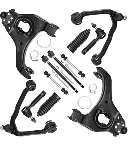 PartsW 12-Piece Front Suspension Control Arm & Tie Rod Kit For Chevy/GMC/H2 - Lifetime Warranty