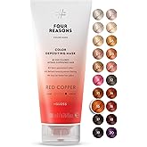 FOUR REASONS Color Mask, Red Copper (27 Colors) – Hair Gloss & Color Depositing Conditioner – Semi Permanent Hair Toner for Color-Treated Hair Color For Women – Vegan & Cruelty-Free – 6.76 fl oz