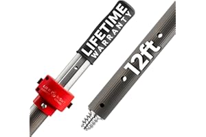 ProTuff Products - 12ft Telescoping Pole Never Sticks or Slips - Totally Covered by Our 490 Promise - A Truly Pro-Grade, Telescopic, All Purpose, Long Paint Roller Extension Pole for Painting, Etc.