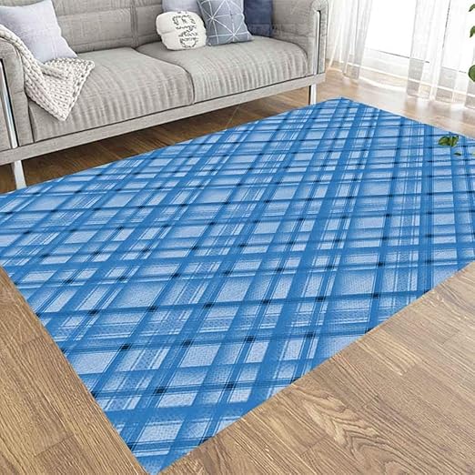amazon com doocilsh 5x7 tartan pattern plaid blue high resolution texture farmhouse area rug of indoor outdoor kids boys girls area rugs use kitchen dining amazon com