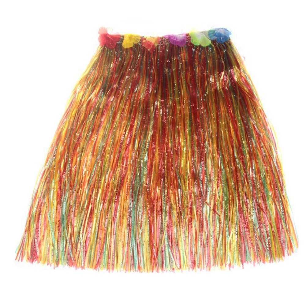 O\'Keer Grass Skirt Hawaiian Costume - OKEER Magic Buckle Plastic Skirt Used In The Party Table Decorating Homemade Clothes(Mixed)