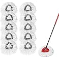 10-Pack Spin Mop Replacement Heads - 100% Microfiber, Triangle Refills For Easy Wring Buckets - View #7