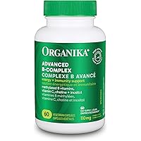 Organika Canadian-Made Advanced B-Complex 110mg- Energy and Immunity Support, Methylated B-Vitamins for Enhanced Absorption- 