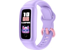 BIGGERFIVE Vigor 2 Kids Fitness Tracker Watch for Girls Boys Ages 5-12, IP68 Waterproof, Activity Tracker, Pedometer, Heart Rate Sleep Monitor, Calorie Step Counter Watch