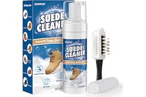 GLOWPOINT Suede Shoe Cleaner, 6.76Oz Suede and Nubuck Cleaning kit with Brush & Towel, Removes Dirt Stain for Leather, Boots