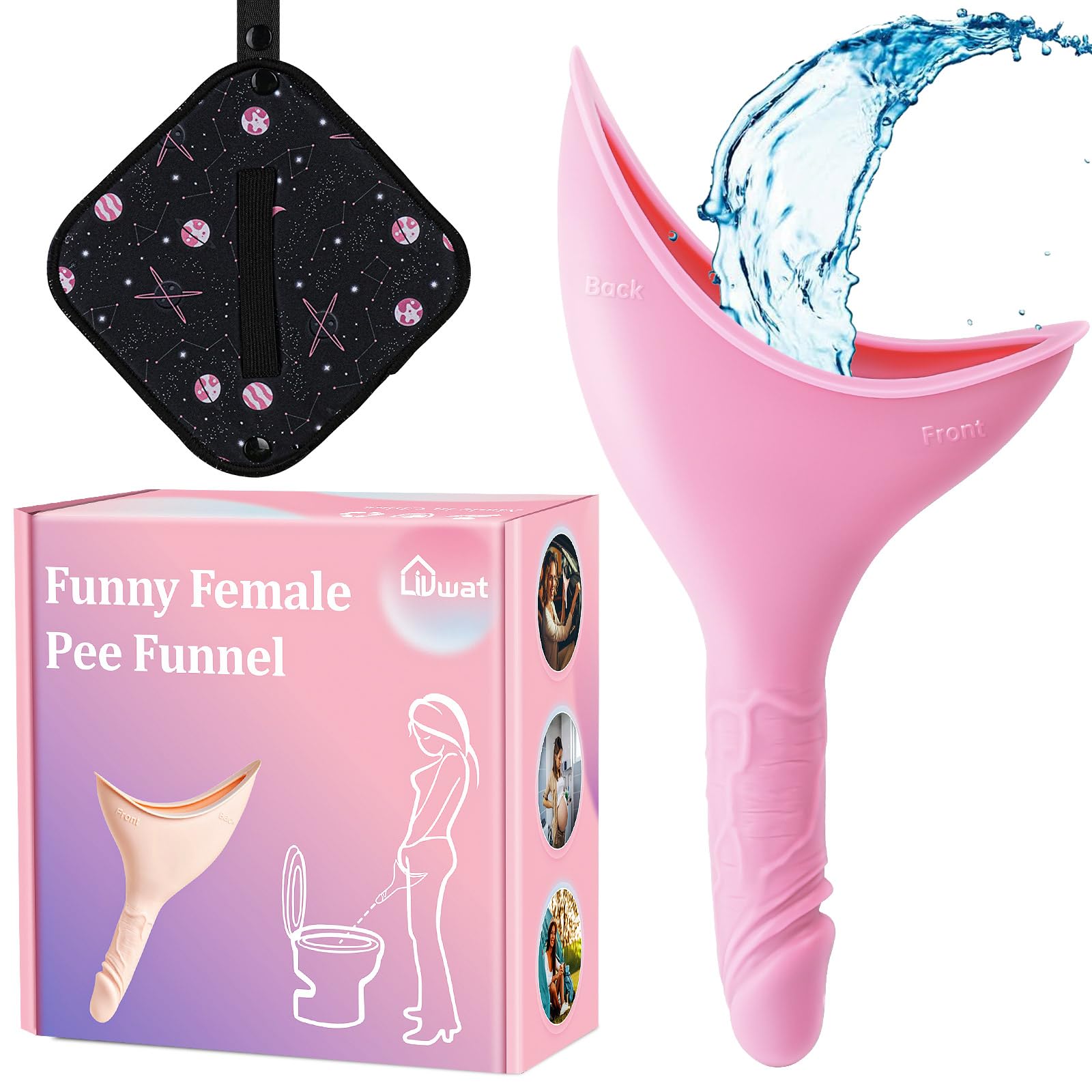 Liuwat Female Urinal Set, Portable Pee
