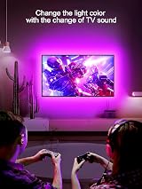 GIPOYENT TV Light Strip 9.8ft Music Sync RGB Backlight 3M Remote 24-Key view 2