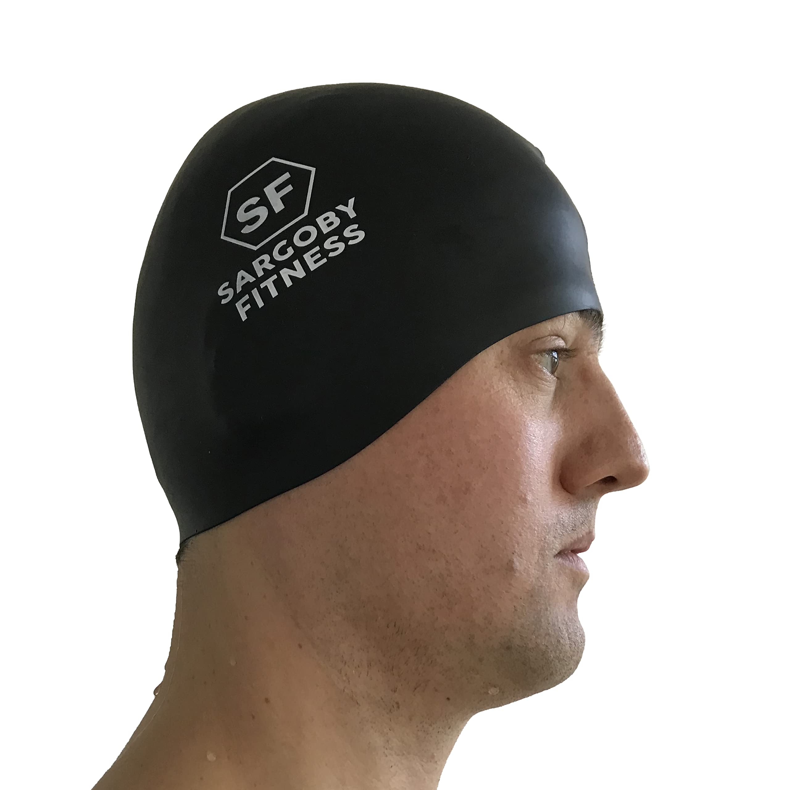 Sargoby Fitness UK Swim Cap Adult Standard-Size for Competitive or Recreational Swimmer Looking for more speed South Africa Rainbow Australia (Black)