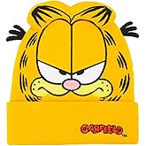 Concept One Unisex-Adult Garfield Beanie Hat, Winter Knit Cap with 3D Ears and Whiskers