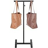Josmimic 56" Shopping Bag Rack Stand, Adjustable Freestanding Tote Bag Display for Retail Store, Boutique, Entryway & Hallway, Holds Up to 22 lbs, Black