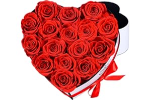 digi marker Extra Large 16 Preserved Roses Forever Flower Heart Shape Box Valentines Day Gifts for Her Women Girlfriend Wife Mom Thanksgiving Christmas Birthday Anniversary Valentines Mothers Day
