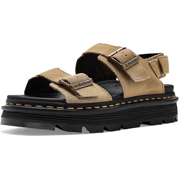 Amazon.com | Dr. Martens Women's Zebzag Sandal, Black Eh Suede