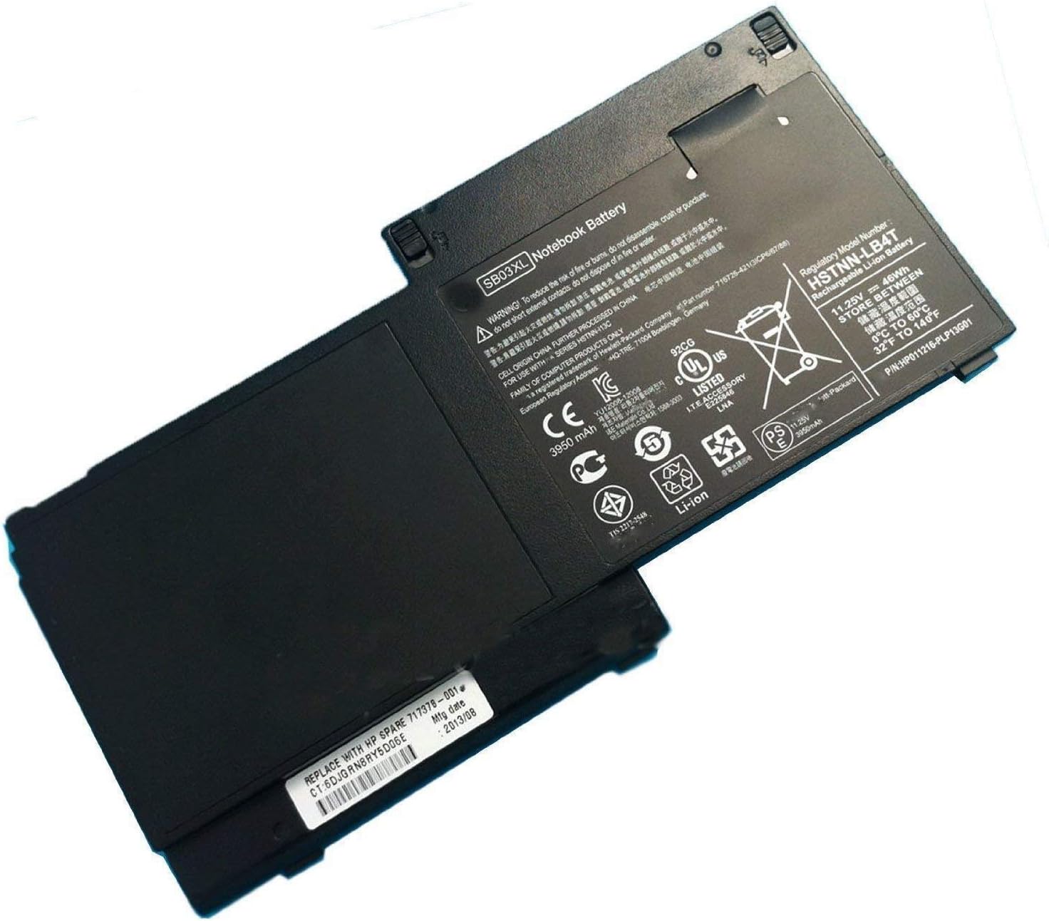 SB03 SB03XL SB03046XL HSTNN-L13C HSTNN-IB4T HSTNN-LB4T 716726-421 716726-1C Laptop Battery Replacement for HP EliteBook 820 G1/G2 720 G1/G2 725 G1/G2 E7U25AA E7U25UT F6B38PA Series(11.1V 46Wh)