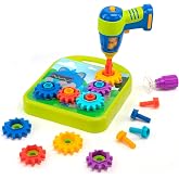 Educational Insights Design &amp; Drill Gears Workshop | Kids Drill Set for Toddlers 3-5, Take Apart STEM Construction Toys for Kids, Toy Tool Set with Working Power Tools