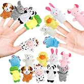 LOKIPA 10PCS Finger Toys, Soft Plush Animal Finger Puppets for Kids Mini Plush Finger Toys Assortment for Boys &amp; Girls, Party Favors, Playtime, Schools