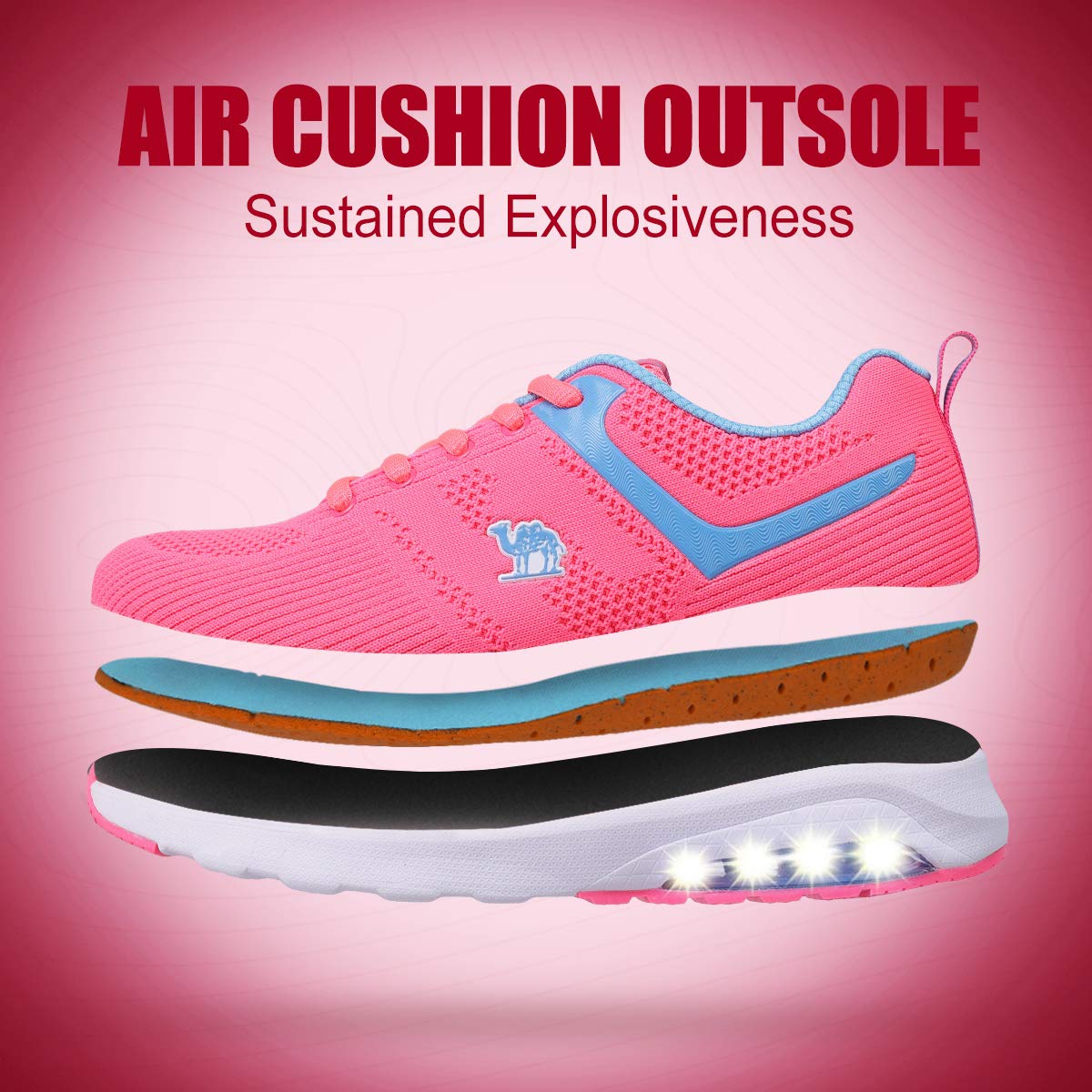 Camel Athletic Shoes Women Trail Running Breathable Lightweight Sports Shoes Walking Gym Training