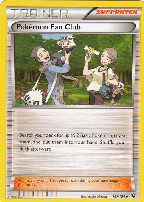 Pokemon Xy Fates Collide Pokemon Fan Club 107 124 Trainer Card Amazon It Sport E Tempo Libero
