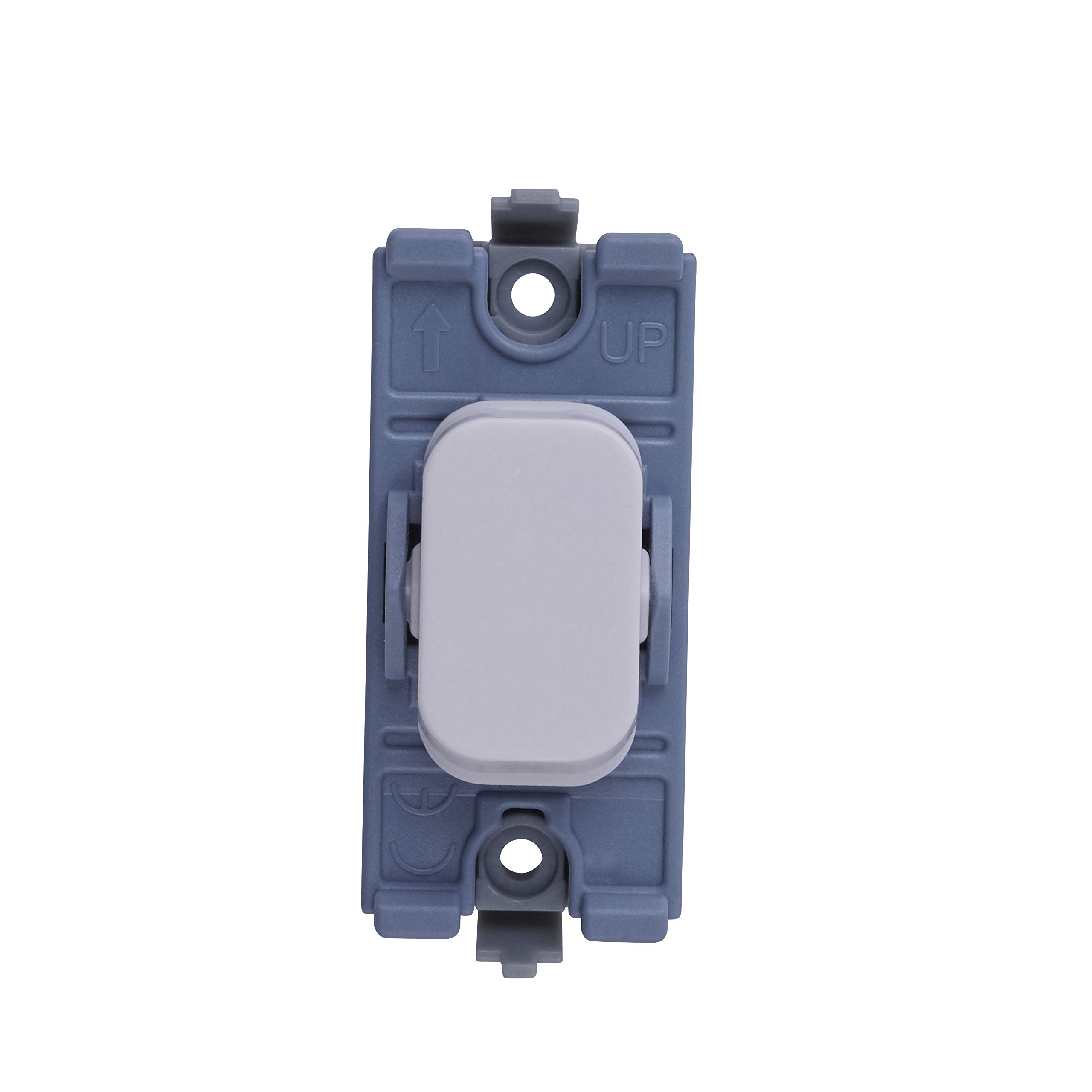 Schneider Electric - Lisse White moulded (LWM) Grid Two way retractive switch module - Wiring Devices Easy to install with clip-in system - Flush mounting module, White - GGBL102RW