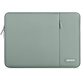 MOSISO Laptop Case 13.3 inch, 13-13.3 inch Laptop Sleeve Compatible with MacBook Air/Pro 13/Pro 14 M5 M4 M3 M2 M1, HP Dell ASUS Lenovo,Polyester Vertical Computer Sleeve Bag with Pocket, Antique Green