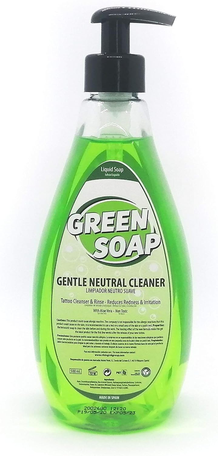 Sapone Micro Microblading Tatuaggio Delicato Sapone Neutro 500 Ml Per Tatuaggi Sapone Neutro Per La Cura Idratazione E Tatuaggi Curativi Green Soap Amazon It Bellezza