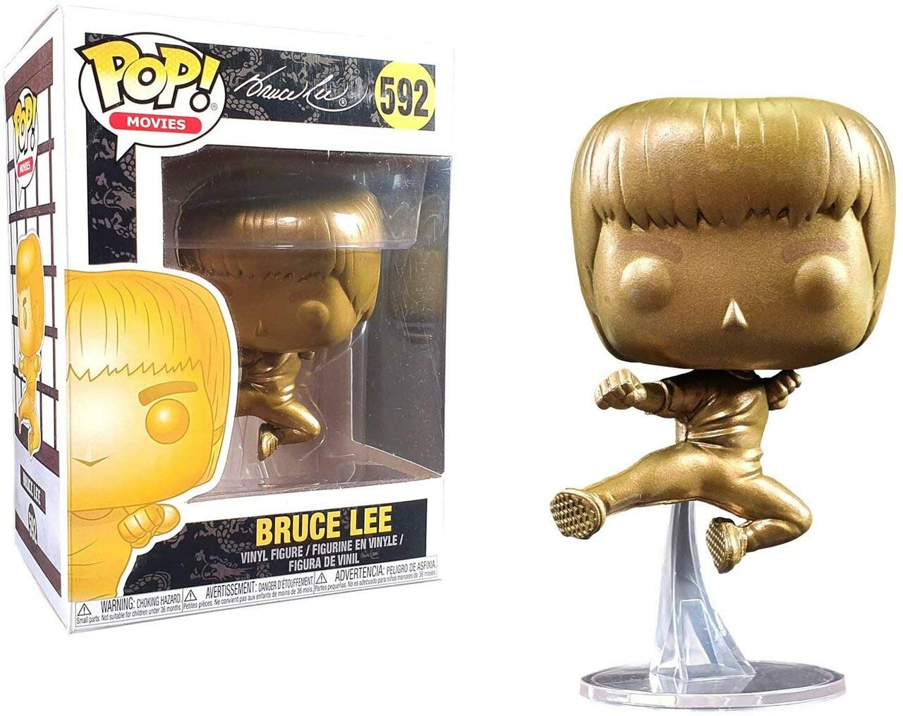 Funko - Figurine Bruce Lee - Game of Death Bruce Lee Kicking (GOLD) Exclusive Pop 10cm - 0889698327299