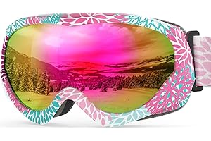 OutdoorMaster Kids Ski Goggles - Helmet Compatible Snow Goggles for Boys & Girls with 100% UV Protection
